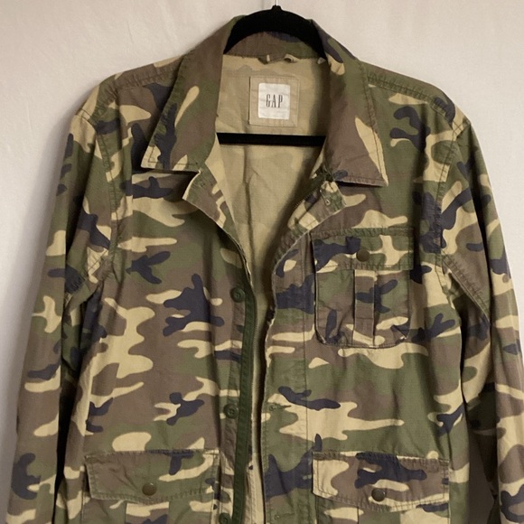 GAP Men's Green Camouflage Field Shirt Jacket Size Large - Picture 2 of 10